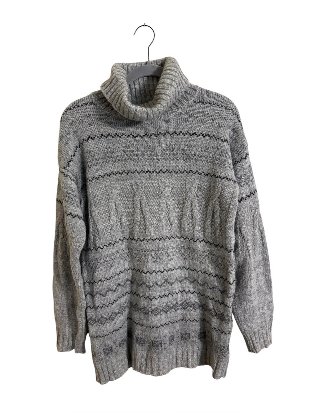 Stile Benetton Gray Turtleneck Wool Sweater